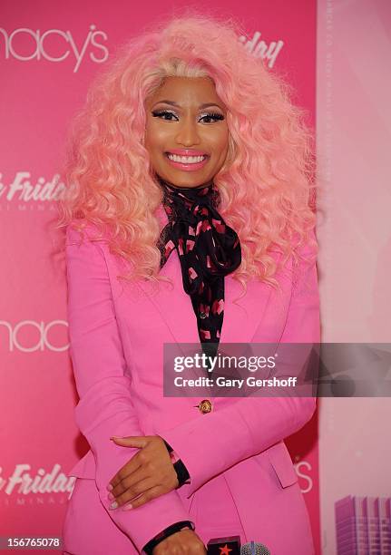 Singer Nicki Minaj attends Nicki Minaj's 'Pink Friday' Fragrance Holiday Season Celebration at Macy's Queens Center on November 20, 2012 in New York...