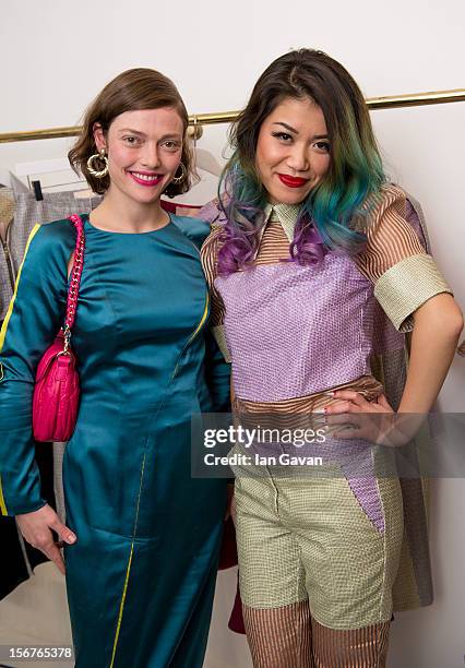 Camilla Rutherford and Star Hu attend the Star Hu store launch party on November 20, 2012 in London, United Kingdom.