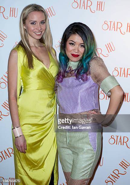 Noelle Reno and Star Hu attend the Star Hu store launch party on November 20, 2012 in London, United Kingdom.