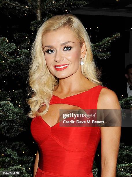 Opera singer Katherine Jenkins switches on the St James' Church Christmas Lights on Jermyn Street on November 20, 2012 in London, England.