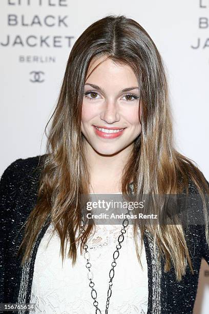 Anna Julia Kapfelsperger attends CHANEL 'The Little Black Jacket' - Exhibition Opening by Karl Lagerfeld and Carine Roitfeld on November 20, 2012 in...