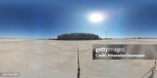 The shell of an abandoned passenger plane Hawker-Siddeley Trident of Cyprus Airways at Nicosia International Airport inside the buffer on July 19,...