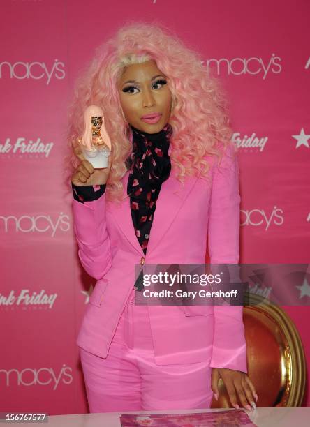 Singer Nicki Minaj attends Nicki Minaj's 'Pink Friday' Fragrance Holiday Season Celebration at Macy's Queens Center on November 20, 2012 in New York...