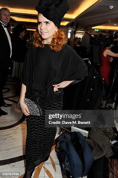 Paloma Faith attends a drinks reception at the Amy Winehouse Foundation Ball held at The Dorchester on November 20, 2012 in London, England.