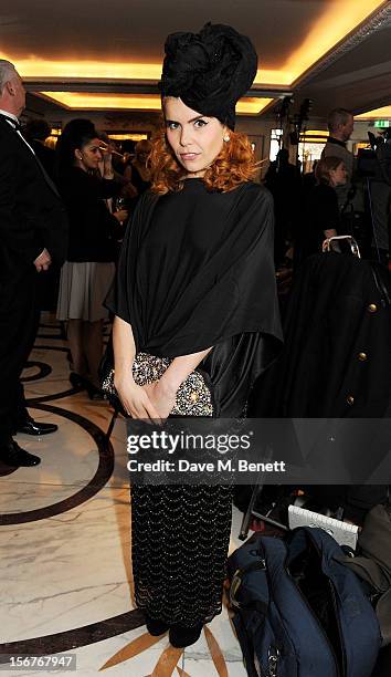 Paloma Faith attends a drinks reception at the Amy Winehouse Foundation Ball held at The Dorchester on November 20, 2012 in London, England.