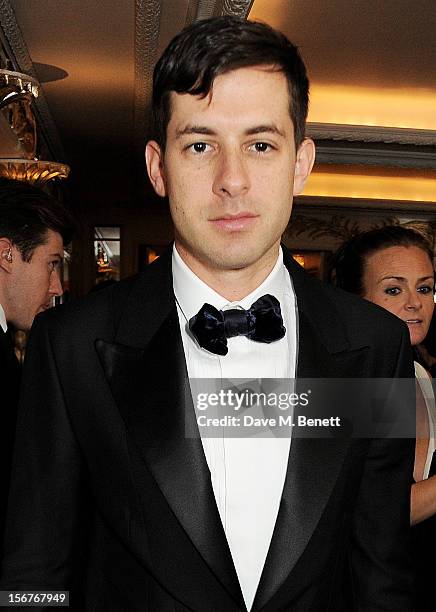 Mark Ronson attends a drinks reception at the Amy Winehouse Foundation Ball held at The Dorchester on November 20, 2012 in London, England.
