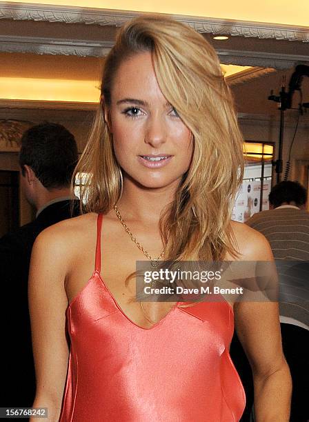 Kimberley Garner attends a drinks reception at the Amy Winehouse Foundation Ball held at The Dorchester on November 20, 2012 in London, England.