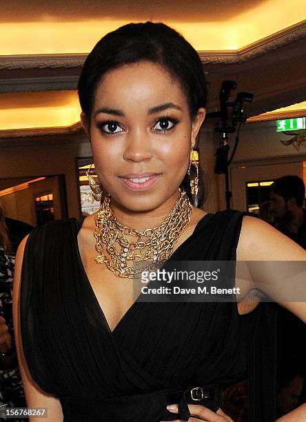 Dionne Bromfield attend a drinks reception at the Amy Winehouse Foundation Ball held at The Dorchester on November 20, 2012 in London, England.