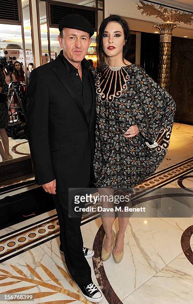 Danny Rampling and Ilona Incattends a drinks reception at the Amy Winehouse Foundation Ball held at The Dorchester on November 20, 2012 in London,...