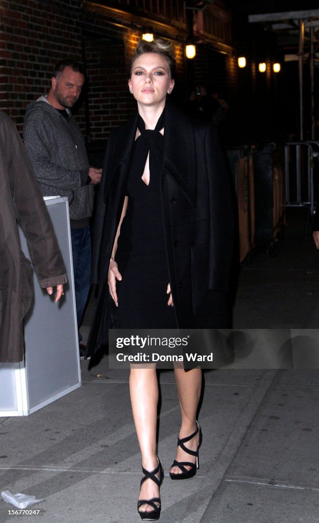 Celebrities Visit "Late Show With David Letterman" - November 20, 2012