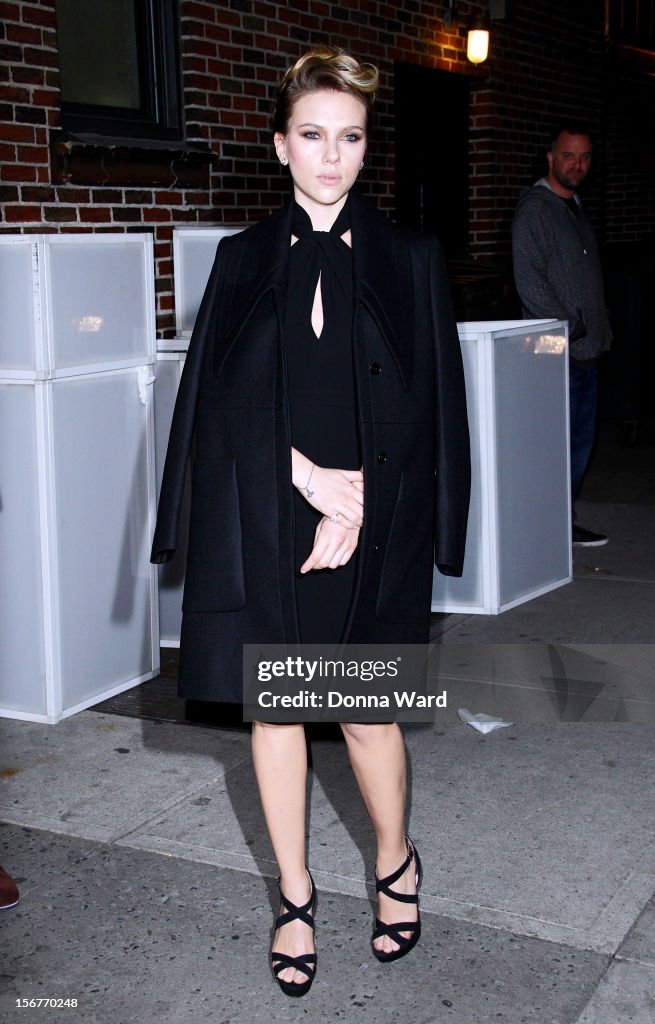 Celebrities Visit "Late Show With David Letterman" - November 20, 2012