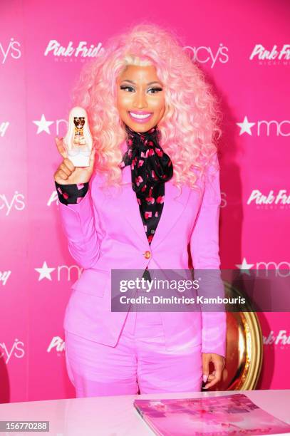 Nicki Minaj attends Pink Friday Fragrance Launch at Macy's Queens Center Mall on November 20, 2012 in New York City.