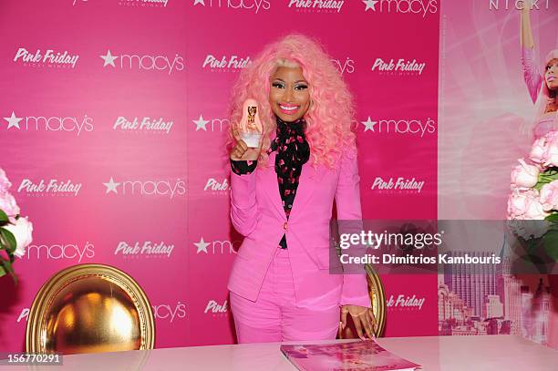 Nicki Minaj attends Pink Friday Fragrance Launch at Macy's Queens Center Mall on November 20, 2012 in New York City.