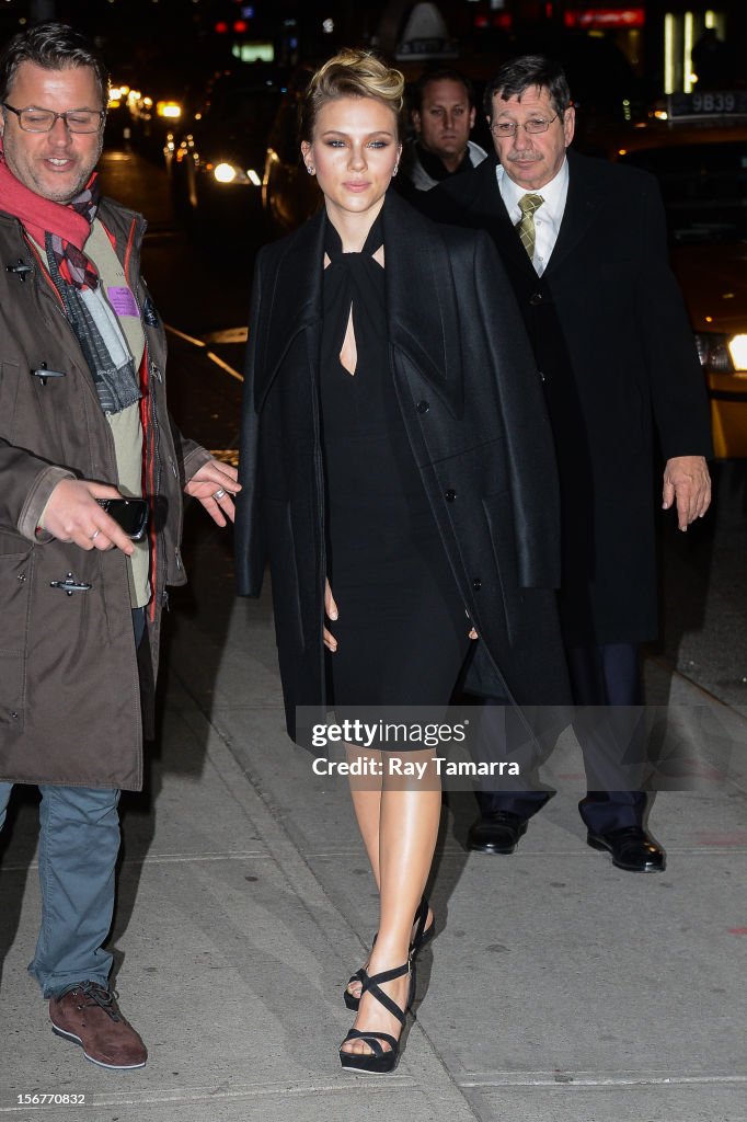 Celebrities Visit "Late Show With David Letterman" - November 20, 2012