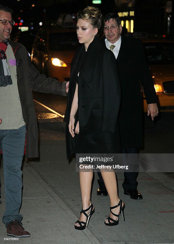 Celebrities Visit "Late Show With David Letterman" - November 20, 2012