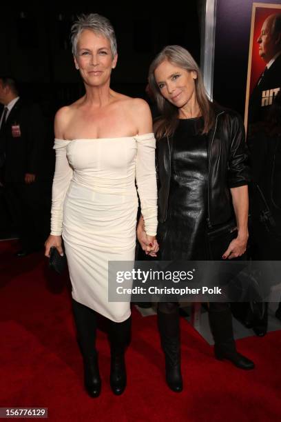 Actress Jamie Lee Curtis and sister Kelly Lee Curtis arrive at the premiere of Fox Searchlight Pictures' "Hitchcock" at the Academy of Motion Picture...