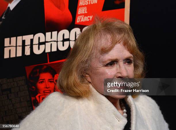 Actress Piper Laurie arrives at the Premiere Of Fox Searchlight Pictures' "Hitchcock" at AMPAS Samuel Goldwyn Theater on November 20, 2012 in Beverly...