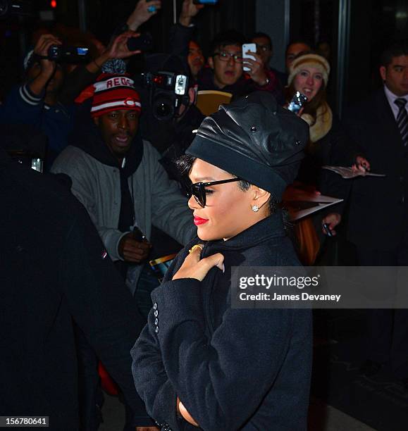 Rihanna seen on the streets of Manhattan on November 20, 2012 in New York City.