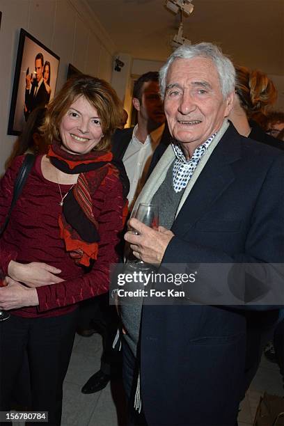 Cartoonist Alex Varenne and his daughter attend 'Oh! My Gode' Act 2 Exhibition Preview Cocktail Hosted by G Spirits at Galerie Hubert Konrad on...