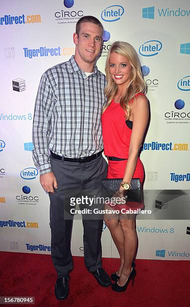Ryan Tannehill and Lauren Tannehill attends TigerDirect.com And Intel's Holiday Tech Bash on November 20, 2012 in Miami, Florida.