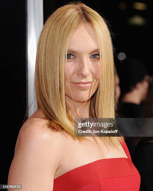 Actress Toni Collette arrives at the Los Angeles Premiere "Hitchcock" at AMPAS Samuel Goldwyn Theater on November 20, 2012 in Beverly Hills,...