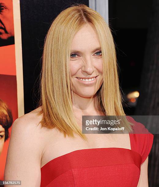 Actress Toni Collette arrives at the Los Angeles Premiere "Hitchcock" at AMPAS Samuel Goldwyn Theater on November 20, 2012 in Beverly Hills,...