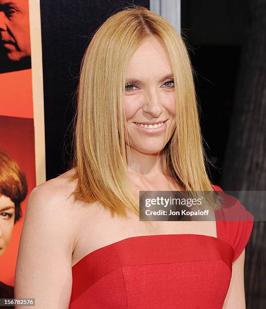 Actress Toni Collette arrives at the Los Angeles Premiere "Hitchcock" at AMPAS Samuel Goldwyn Theater on November 20, 2012 in Beverly Hills,...