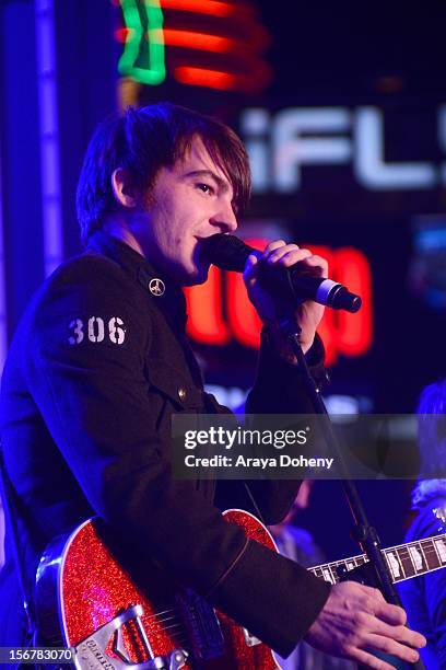 Drake Bell performs at the 2012 Hollywood Christmas Parade Concert at Universal CityWalk on November 20, 2012 in Universal City, California.