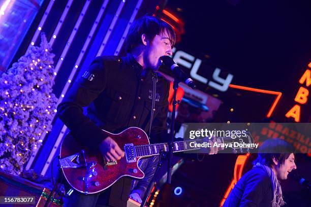 Drake Bell performs at the 2012 Hollywood Christmas Parade Concert at Universal CityWalk on November 20, 2012 in Universal City, California.