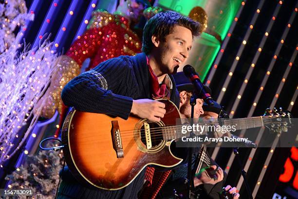 Devon Werkheiser performs at the 2012 Hollywood Christmas Parade Concert at Universal CityWalk on November 20, 2012 in Universal City, California.