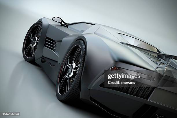 schwarz sport auto - luxury car stock-fotos und bilder
