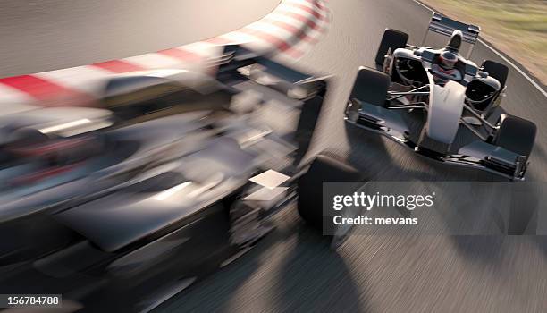 open-wheel single-seater racing car racing - racewagen stockfoto's en -beelden