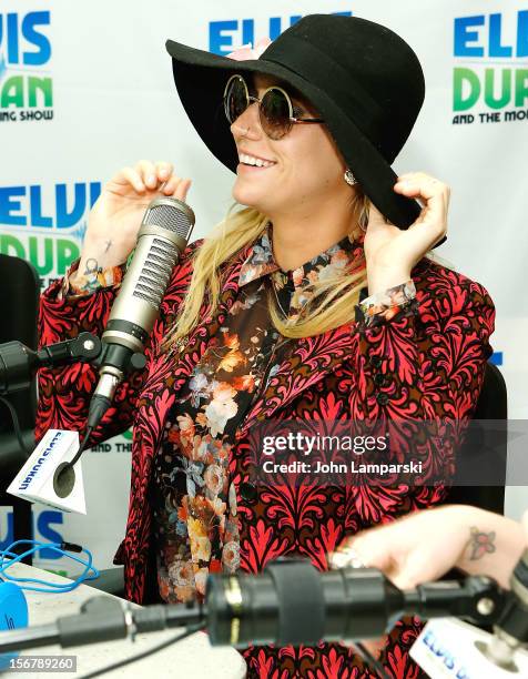 Ke$ha visits at Z100 Studio on November 20, 2012 in New York City.