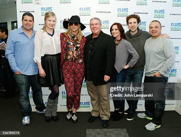 Ke$ha Elvis Duran and the Z100 morning crew visits at Z100 Studio on November 20, 2012 in New York City.