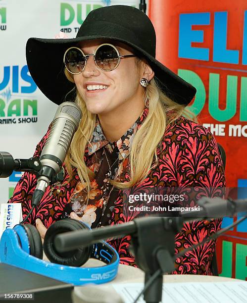 Ke$ha visits at Z100 Studio on November 20, 2012 in New York City.