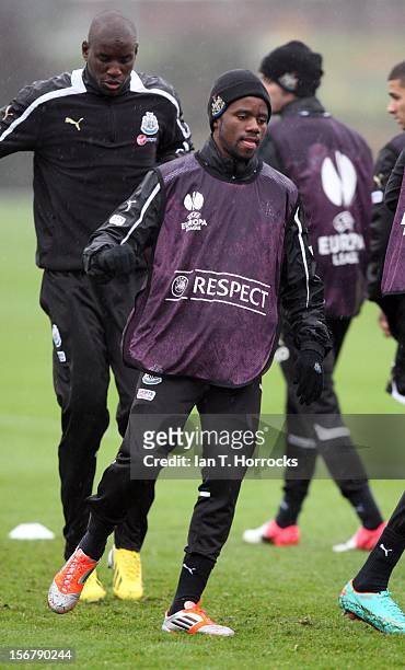 Gael Bigirimana during a Newcastle United training session at the Little Benton training ground on November 21 in Newcastle upon Tyne