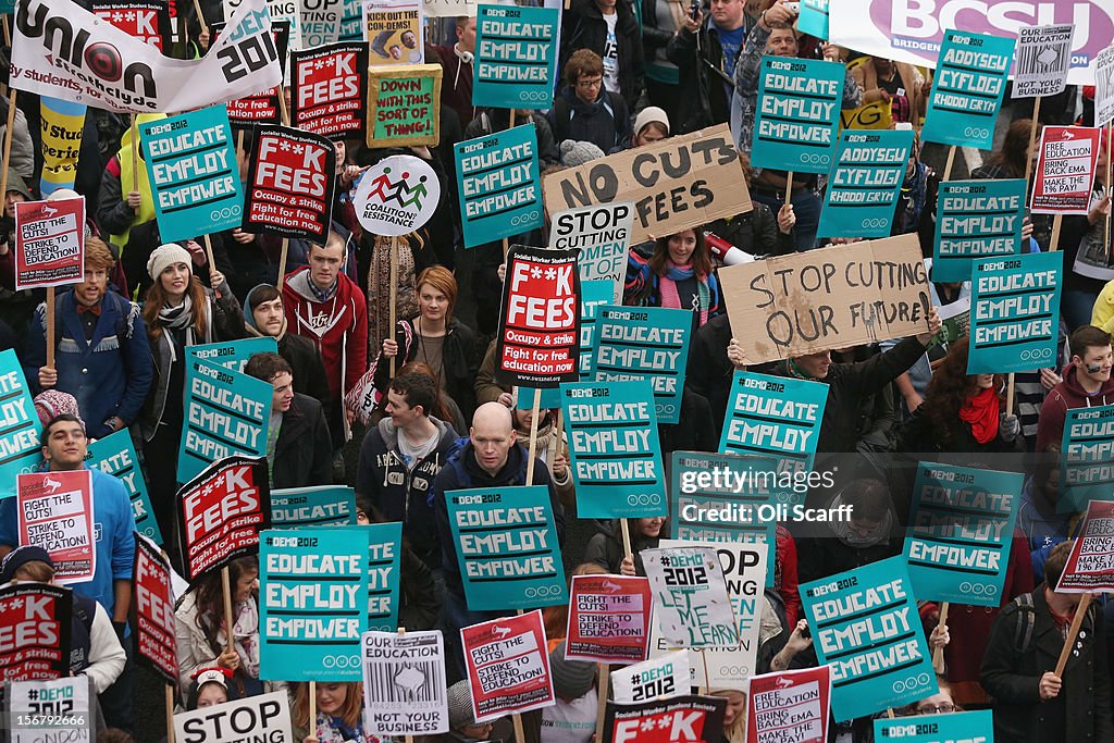 Thousands Of Students March In Support Of Education And The Welfare State