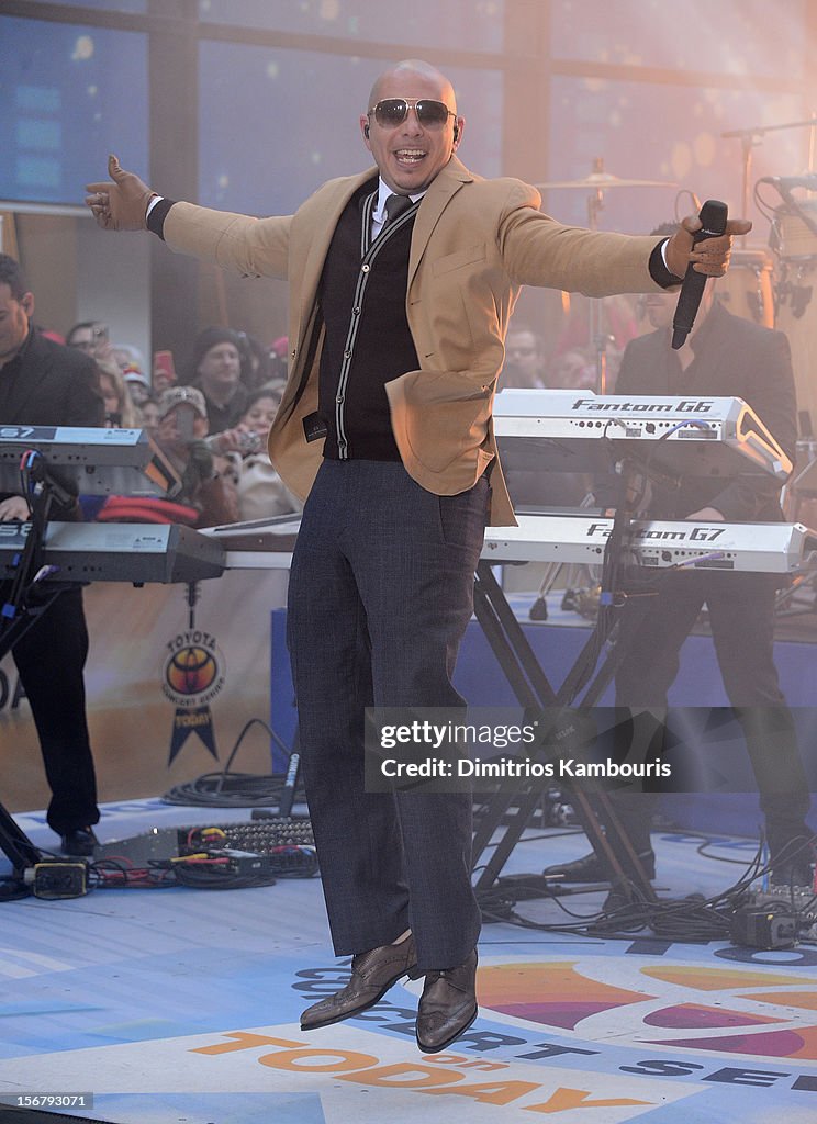 Pitbull Performs On NBC's "Today" Annual Thanksgiving Week Of Concerts