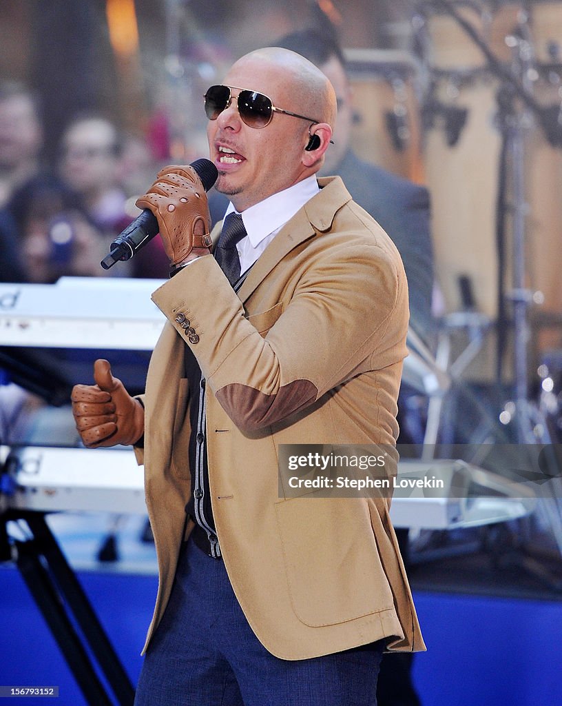 Pitbull Performs On NBC's "Today" Annual Thanksgiving Week Of Concerts