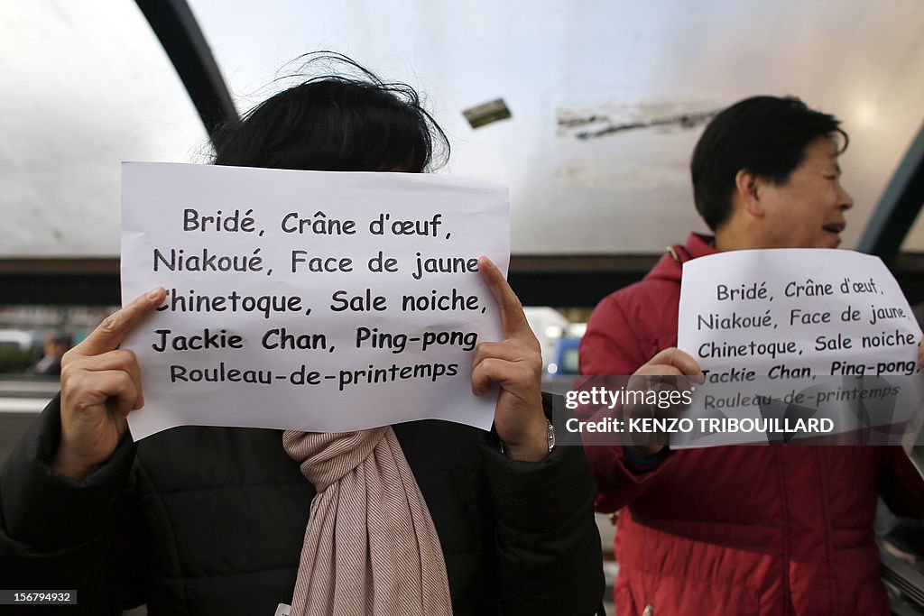 FRANCE-CHINA-IMMIGRATION-MEDIA-DEMONSTRATION