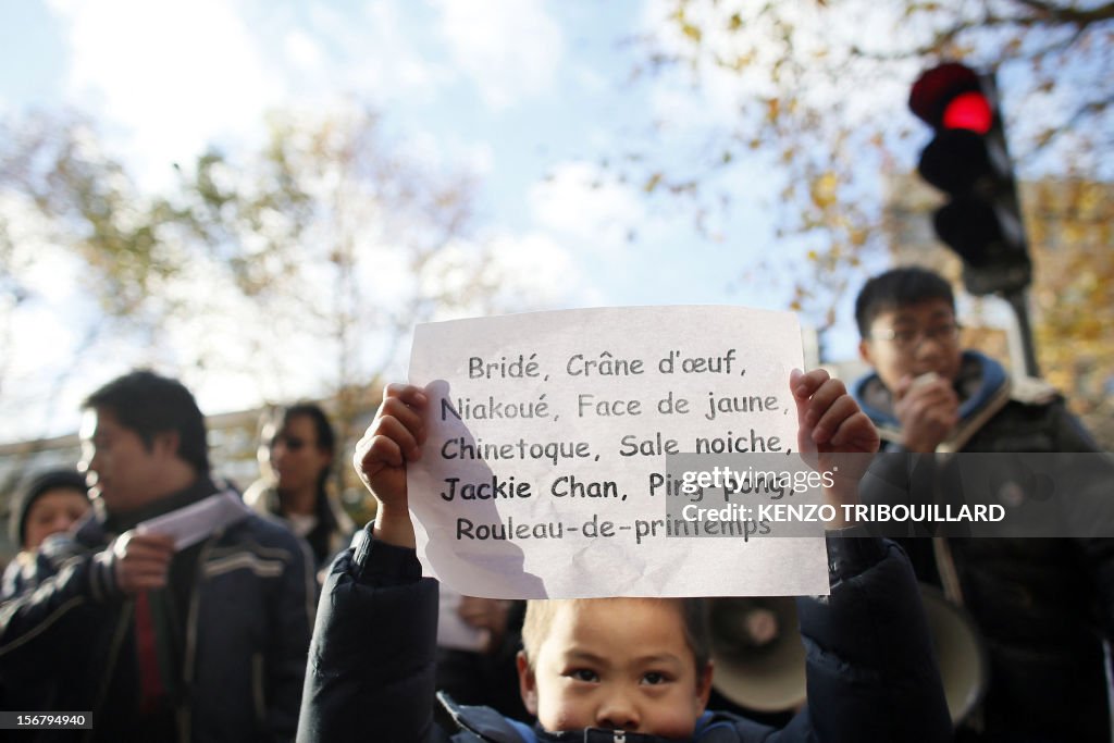 FRANCE-CHINA-IMMIGRATION-MEDIA-DEMONSTRATION