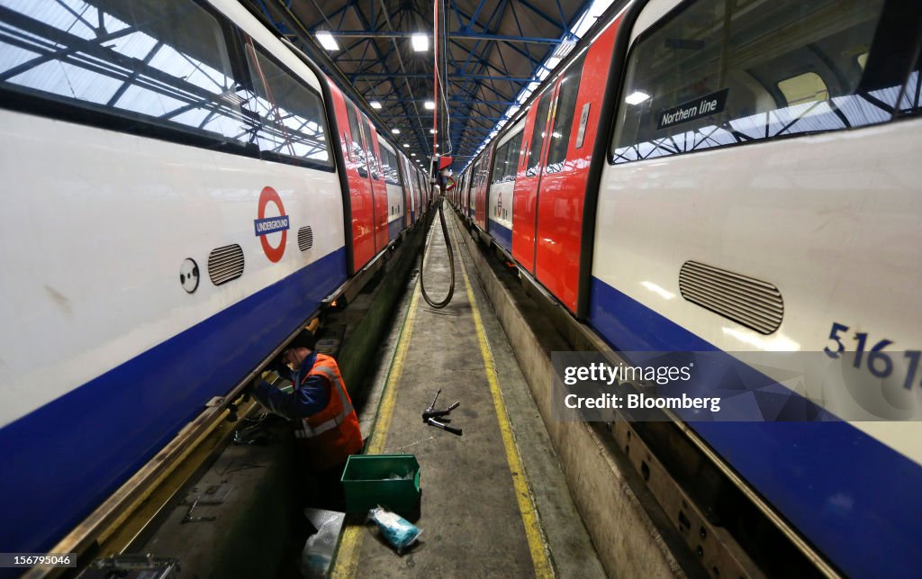 Operations at Alstom SA's London Underground Train Depot