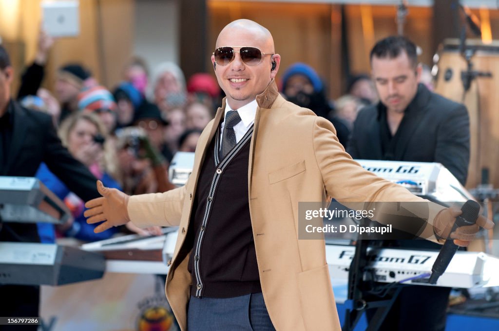 Pitbull Performs On NBC's "Today" Annual Thanksgiving Week Of Concerts