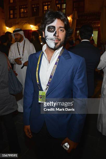 Mohammed Shareef attends the Khaleeji Reception at the Al Bander Restaurant during the 2012 Doha Tribeca Film Festival on November 21, 2012 in Doha,...