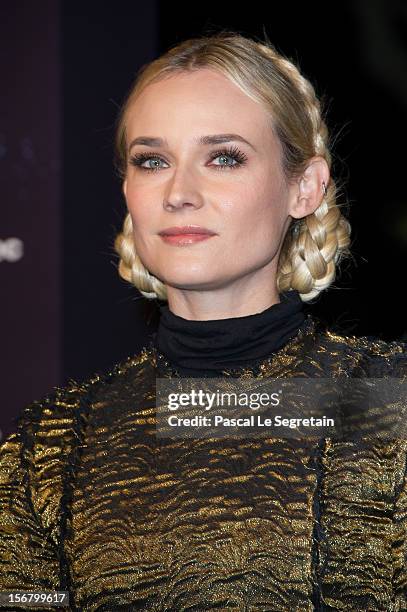 Diane Kruger attends the switching on of the Christmas lights along the Champs Elysees on November 21, 2012 in Paris, France.