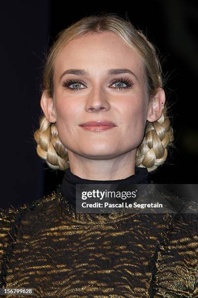 Diane Kruger attends the switching on of the Christmas lights along the Champs Elysees on November 21, 2012 in Paris, France.