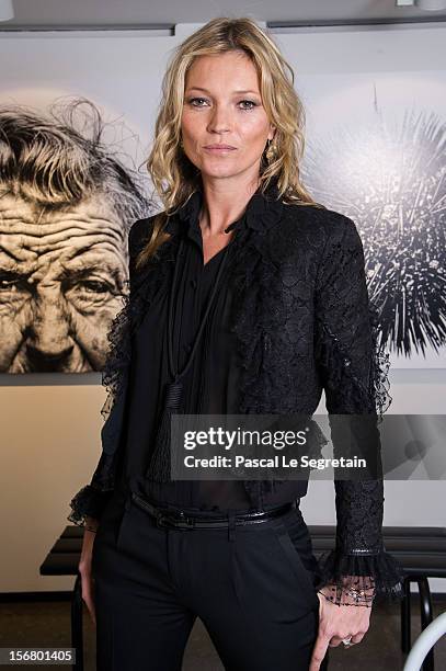 Kate Moss attends a signing session for the book 'Kate: The Kate Moss Book' at Colette on November 21, 2012 in Paris, France.