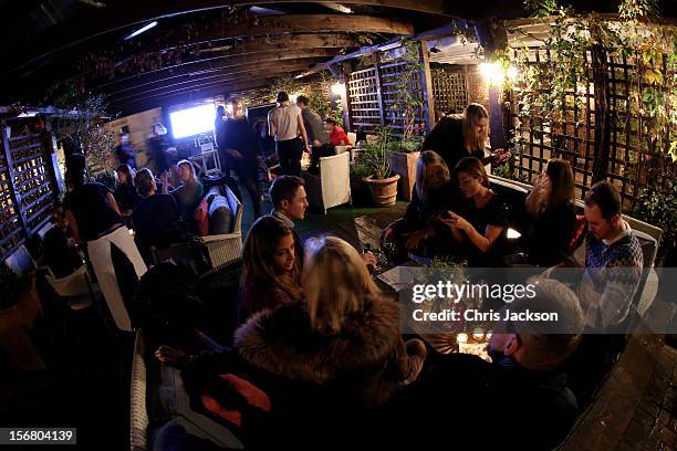 Teams take part in the the Vodafone Fashionable Pub Quiz at Shoreditch House on November 21, 2012 in London, United Kingdom. As Principal Sponsor of...