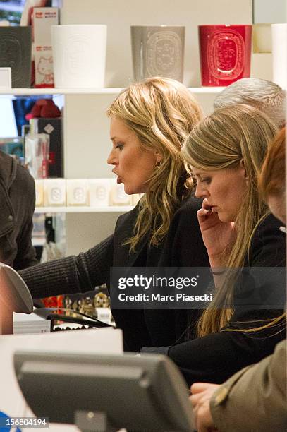 Supermodel Kate Moss is seen at the 'Colette' store on November 21, 2012 in Paris, France.