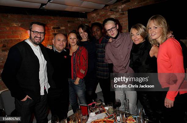 Caroline Rush Chief Executive of BFC and her team pose during the Vodafone Fashionable Pub Quiz at Shoreditch House on November 21, 2012 in London,...